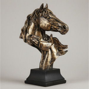 Buste de cheval Art Déco Royal Stallion, pièce maîtresse fabriquée en Inde pour mariage, anniversaire, inaugurations, Diwali, Pâques, remise de diplôme, baptême - Product Image 2