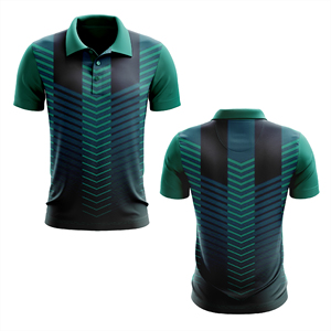Chemises décontractées respirantes pour hommes à col personnalisé, en polyester tricoté imprimé de haute qualité, 100 % polyester, à manches courtes, les mieux classées - Product Image 6