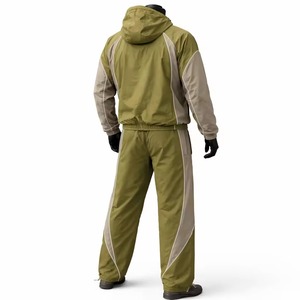 Customized Manufacture Two Piece Splice Color <b>Black</b> Jacket Set Nylon Polyester Streetwear <b>Windbreaker</b> Nylon Tracksuit Men - Product Image 3