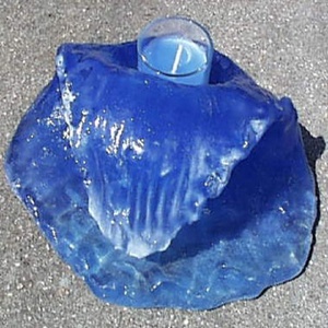 เชิงเทียนหินธรรมชาติหินแซฟไฟร์อาเกตสีน้ำเงิน - Product Image 3
