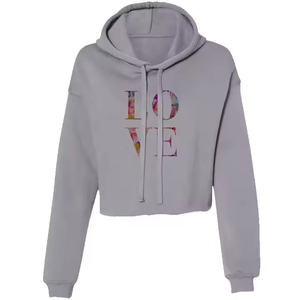 Wholesale High Quality Long Sleeve Casual Custom Women Crop <b>Top</b> Hoodies With <b>String</b> Low MOQ With Your logo - Product Image 5