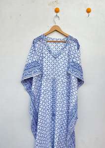 Nuevo Vestido Kaftan Indio de Algodón Suave, Maxi Vestido de Playa, Ropa de Descanso, Camisón Largo, Estilo Casual Natural para Verano, Talla Única - Product Image 2