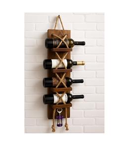 Decorative <b>Wooden</b> Wine Rack Stylish Wine Bottle Display Furniture Enhancing Kitchen Home Decor - Product Image 1
