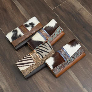 กระเป๋าสตางค์สตรีหนังวัวแท้สลักลายแฟชั่นจากนักออกแบบ2025ความจุมากเคสโทรศัพท์คลัทช์อเนกประสงค์สำหรับผู้หญิง - Product Image 5