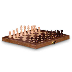 Jeu d'échecs pliant en bois artisanal de luxe, échiquier classique en bois massif, vente en gros, jeu de société vintage personnalisé - Product Image 6