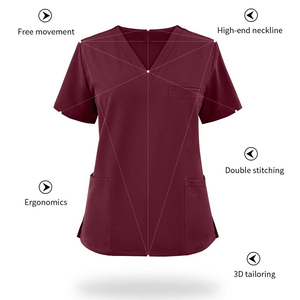 Custom Logo 2026 New Women's Nurse Clinic Soft Fabric <b>Scrub</b> <b>Set</b> V Neck Multi Color Nursing Uniform Wholesale Low MOQ Manufacture - Product Image 2