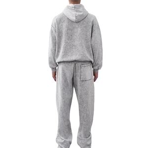 Conjunto de 2 piezas de sudadera de lana de algodón Unisex personalizable con etiqueta privada para hombre con logotipo para la temporada de invierno chándal liso 2026 - Product Image 5