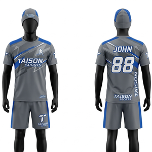 Premium 180 GSM Polyester Interlock Floor Ball Jersey Black Blue Sublimation Panel Custom Team Logo - Product Image 3