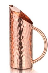 Hammered Eco-Friendly Pure Copper Water Jug with Brass Handle | Handmade Pitcher for Hotels Restaurants & Camping - Product Image 3