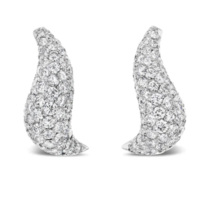 Luxury Women's Round Brilliant Cut Diamond <b>Stud</b> Earrings Water Drop Shape 925 <b>Silver</b> Everyday Wear - Product Image 1