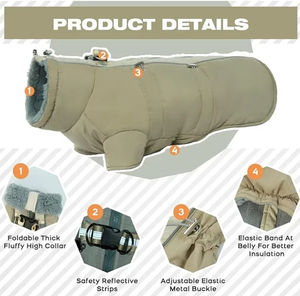 Gilet de chasse imperméable pour chien, vêtements de sécurité pour animaux de compagnie, garde au chaud, protection de la poitrine, camouflage, gilet de chasse pour chien en néoprène réglable - Product Image 4