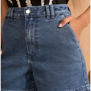 Shorts de Mezclilla para Mujer, Precio de Fábrica, Venta al Por Mayor Directa de Fábrica, Cantidad OEM, Precio Económico, Moda Actual, Corte Holgado, Estilo Moderno 2026 - Product Image 4