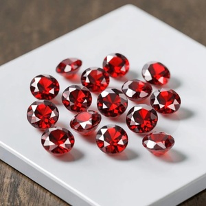 Pierres précieuses en grenat rouge naturel facettées, vente en gros de pierres en vrac pour la fabrication de bijoux, lot de pierres précieuses en grenat en vrac - Product Image 3