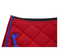 Ensemble de tapis de selle pour cheval en peau de mouton de qualité supérieure avec bonnet d'oreille assorti |   Tapis de selle équestre matelassé hexagonal |   Équitation