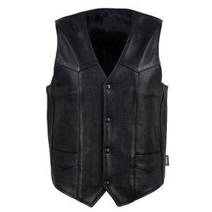 Chaleco de Cuero Genuino para Hombre, Invierno, Resistente al Viento, Algodón, Cómodo, Uso Diario, Fácil de Combinar, Larga Duración, Estilo Moderno - Product Image 1