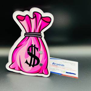 Custom Acrylic Eyelash Tile Palette Clear <b>Pink</b> Money Bag Lash Extension Holder Organizer Professional Lash Tech Display Board - Product Image 1