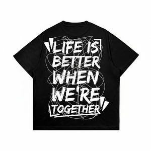T-shirt Homme Oversize à Épaules Tombantes Imprimé Graphique Respirant Personnalisé OEM Vente en Gros - Product Image 2