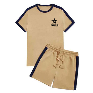 2026 Latest Design Summer Unisex 300gsm Two Piece T-shirts Shorts <b>Set</b> Streetwear Casual Men's Clothing Shorts t Shirt <b>Sets</b> - Product Image 1