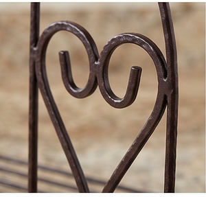 Traditional Heart Shape Free Standing Iron Tissue <b>Paper</b> Roll Holder For Stylish <b>Kitchen</b> Use Book Use And Towel Dispensing - Product Image 2