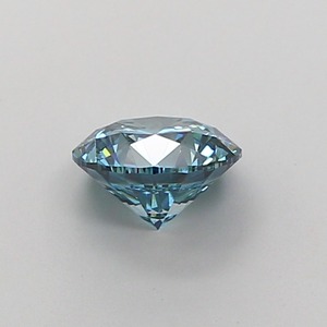 Diamant CVD cultivé en laboratoire, forme ronde, bleu vif fantaisie, clarté VVS2, polissage excellent, pierre précieuse brute brillante pour joaillerie fine. - Product Image 2