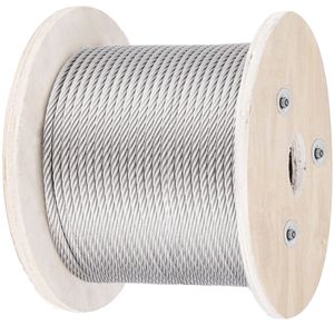 Câble en acier inoxydable 316, 500 pieds, diamètre 5/32 pouces, construction 1x19, corde métallique, résistance à la rupture de 3300 livres pour la construction - Product Image 2