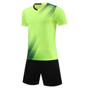 Conjunto de Uniforme de Fútbol de Manga Corta, 100% Algodón, Secado Rápido, Personalizable - Product Image 1