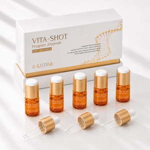 ILUTINE Vita-Shot Program Ampoule Premium Set, Vitamina C, Suero Facial Líquido Antienvejecimiento, Blanqueador, Antimanchas Oscuras, Caja de 5 Piezas - Product Image 1