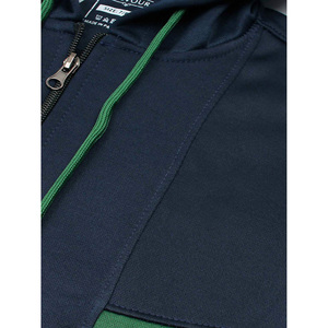Survêtement pour garçons, couleur marine et verte, veste à capuche avec fermeture éclair, pantalon à taille élastique, poches latérales, tenue sportive, vêtements d'automne - Product Image 6