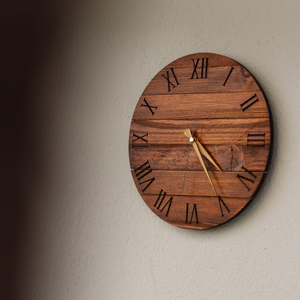 Rustic Quartz Wooden <b>Wall</b> <b>Clock</b> <b>Silent</b> Non-Ticking Farmhouse Design for Living Room Kitchen Cafe BURAQ HANDICRAFT - Product Image 5