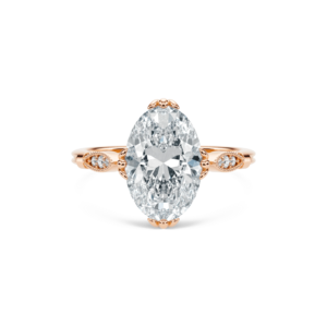 Anillo de Diamantes de Oro Sólido de 14K con Corte Ovalado Harlow para Boda o Compromiso - Regalo de Lujo con Certificado IGI - Product Image 1