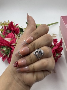 Handmade <b>Crown</b> Set In Silver Plated Amethyst <b>Ring</b> Vintage Round Shape Statement <b>Ring</b> For Women - Product Image 3