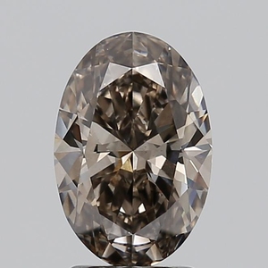 Diamante Cultivado en Laboratorio de Corte Ovalado de 2.07 Ct, Color Gris Fantasía, VS2, Certificado IGI, Diamante Suelto CVD al por Mayor para la Fabricación de Joyas - Product Image 1