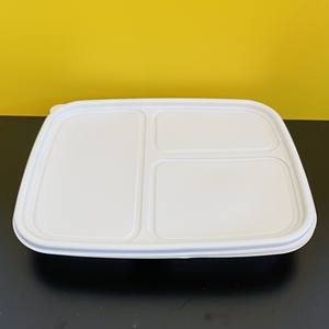 Boîte alimentaire biodégradable en amidon de maïs, 3 à 5 compartiments, design 2026, écologique, jetable, pour plats à emporter - Product Image 3