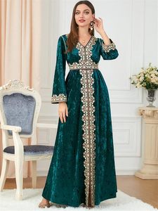 Modest Moroccan Women Abaya <b>Dress</b> with Beautiful Embroidered Work and Front Open Abaya Ideal <b>for</b> Wedding and <b>Eid</b> - Product Image 1