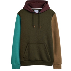 Venta al por mayor personalizado de los hombres impreso gráfico Color bloque Sudadera con capucha Unisex canguro bolsillos Sudadera con capucha para la primavera - Product Image 2