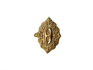 Décoration Murale Vintage en Laiton, Œil Sacré, Faite à la Main, Art Métallique Gaufré, Talisman de Bénédiction, Porte-Bonheur, Décoration d'Intérieur, Vente en Gros - Product Image 1