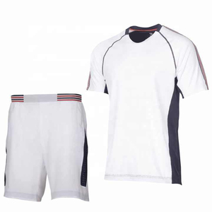 Conjunto Deportivo de Verano para Hombre, Camiseta de Tenis Blanca de Manga Corta con Ribete Negro y Pantalones Cortos con Estampado Tie-Dye, Secado Rápido, Corte Regular - Product Image 3
