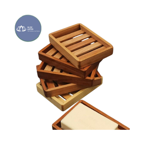 สินค้าขายดี |   ที่วางสบู่ไม้ไผ่ ถาดไม้ กล่องเก็บของในห้องน้ำ สำหรับวางบนเคาน์เตอร์ ขายส่งจากเวียดนาม - Product Image 1
