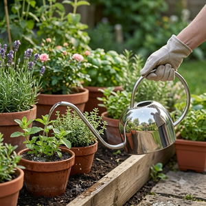 Metal Flower Field Watering Can Long Spout Garden Watering Pot Decorative Indoor Outdoor Plant Watering Can Home Garden Supplies - Product Image 3