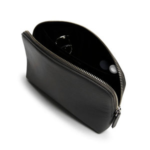 WEELZEN SPORTS Personalized Black Genuine Leather Geometric Pattern Mini Zipper Coin Bag Key Case Eco-Friendly High Quality Gift - Product Image 2