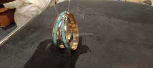 Conjunto de brazalete de latón hecho a mano con Aura dorada, brazalete elegante ajustable para el día a día, colección de joyas modernas para mujeres - Product Image 3