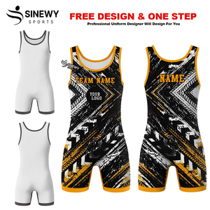 Vente en gros de maillots de lutte personnalisés pour hommes, tous en sublimation, design classique, uniforme de lutte pour hommes, vêtements de combat - Product Image 4