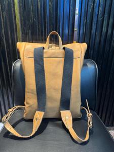 Multi Layer Leather <b>Roll</b> Top <b>Backpack</b> Organized Storage Laptop Rucksack For Export Supply LTBP-0250 - Product Image 6