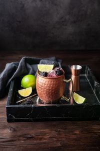 Copper <b>serving</b> mug <b>set</b> coastal village <b>beverage</b> cups handmade premium cocktail drink mugs durable finish - Product Image 4