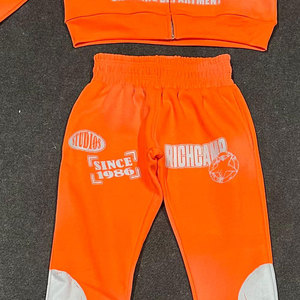 Conjuntos Deportivos de Dos Piezas para Hombre, de Algodón, con Logotipo Personalizado, de Alta Calidad, Pantalones Deportivos Apilados, MOQ Bajo - Product Image 4