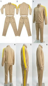 Ensemble de survêtement unisexe imprimé et uni, tissu doux, respirant, séchage rapide, molleton, tenue décontractée pour l'entraînement, vêtements de fitness, hiver - Product Image 3