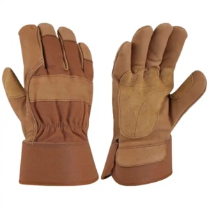 Gants de travail confortables et robustes en cuir de vachette grainé canadien, réfléchissants, pour la sécurité industrielle et la protection des mains - Product Image 1