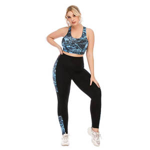 Ensemble de soutien-gorge de sport et leggings de yoga à compression par sublimation, nouveau design, grandes tailles, vêtements de sport, ensemble de yoga pour l'entraînement - Product Image 1
