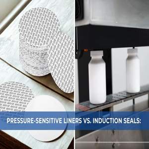 Joint d'étanchéité en aluminium et mousse PE anti-déversement sensible à la pression, 100 ml, de qualité alimentaire, pour bouteilles en verre - Product Image 2