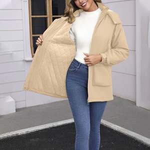 Doudoune Ultra Légère Femme Pliable Sportive Hiver Coupe-Vent à Capuche Polyester Performance Athlétique Vêtement d'extérieur avec Poches - Product Image 5